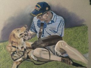 Veteran and service dog